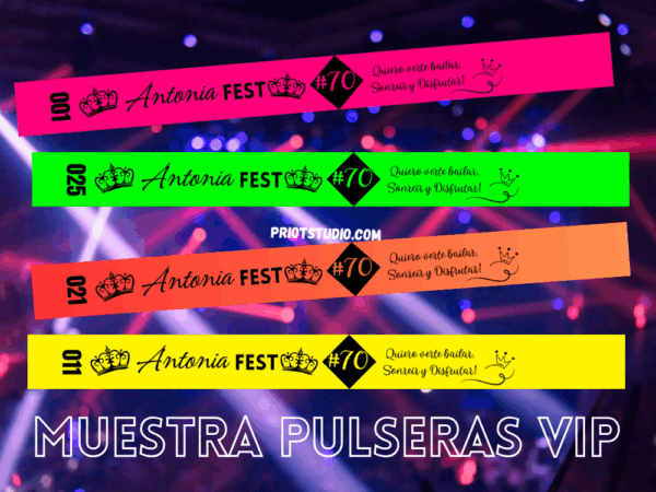 Pulseras VIP Flúor